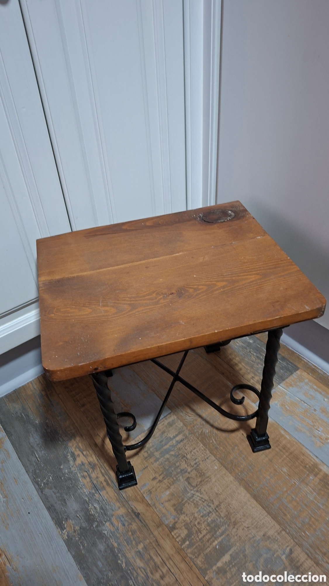 Antig&uuml;edades: Mesa Antigua Madera y Forja - Foto 3