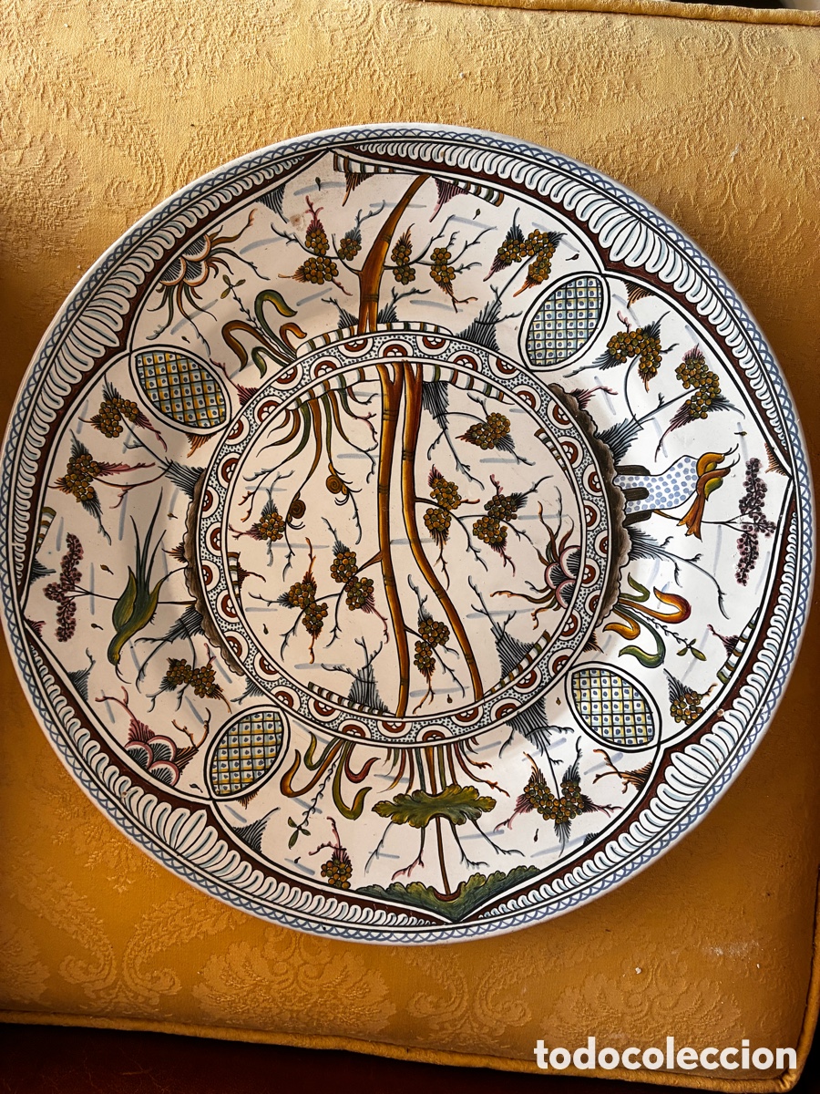 Antig&uuml;edades: Gran plato Estrela de Conimbriga, firmada Mario