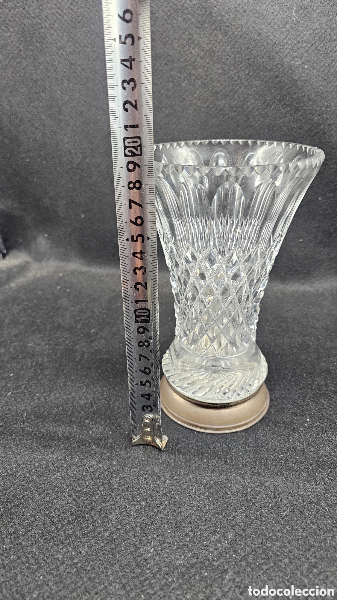 Antig&uuml;edades: Jarron de plata de ley contrastada y cristal - Foto 8
