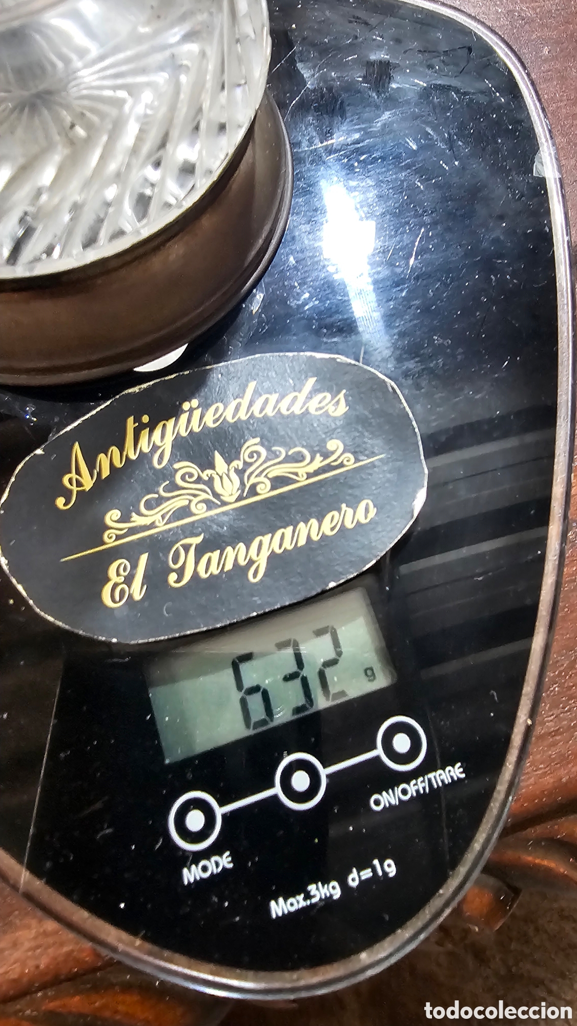 Antig&uuml;edades: Jarron de plata de ley contrastada y cristal - Foto 10
