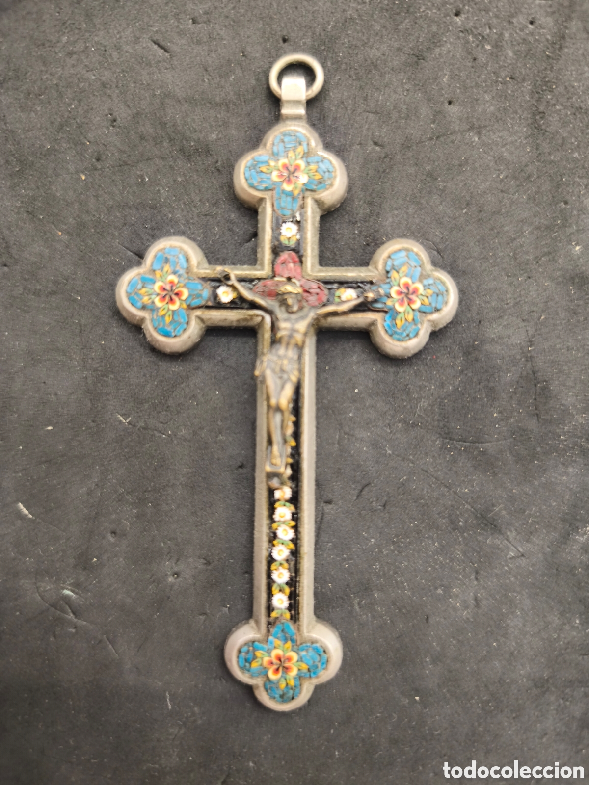 Antig&uuml;edades: Cruz micro mosaico 11cm