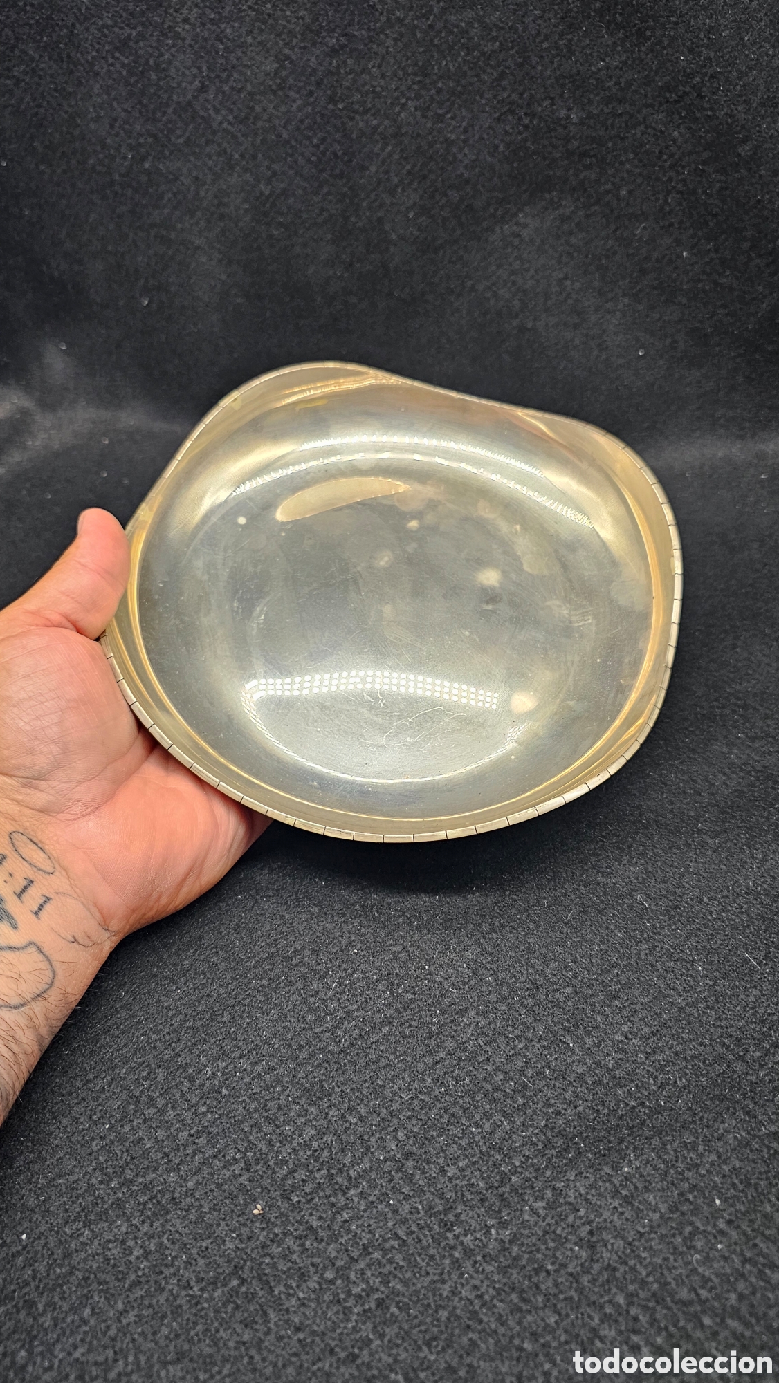 Antiques: Plato de plata de ley contrastada 217 gramos