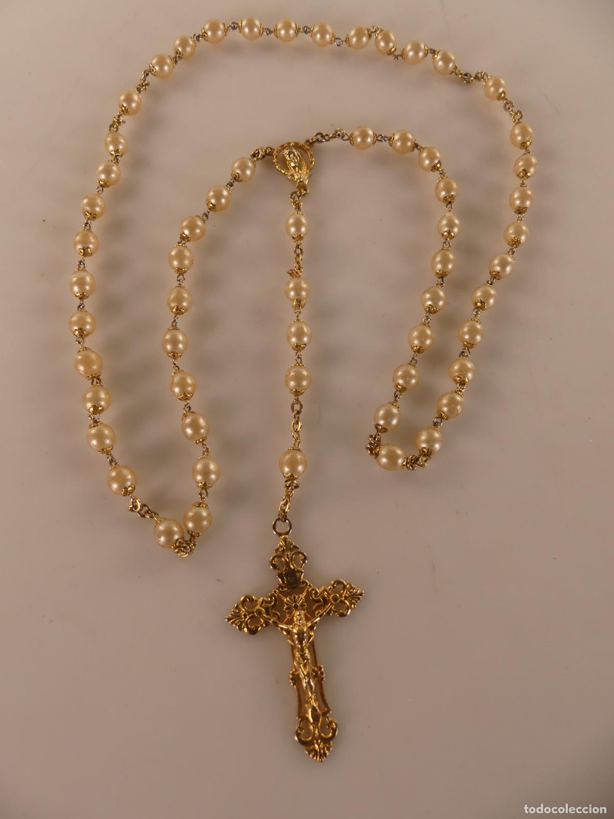 Antiques: Maravilloso Rosario Precioso Objeto Religioso Excelente Detallado