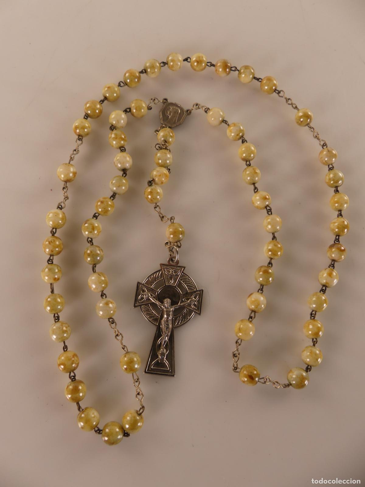 Antiques: Maravilloso Rosario Precioso Objeto Religioso Excelente Detallado