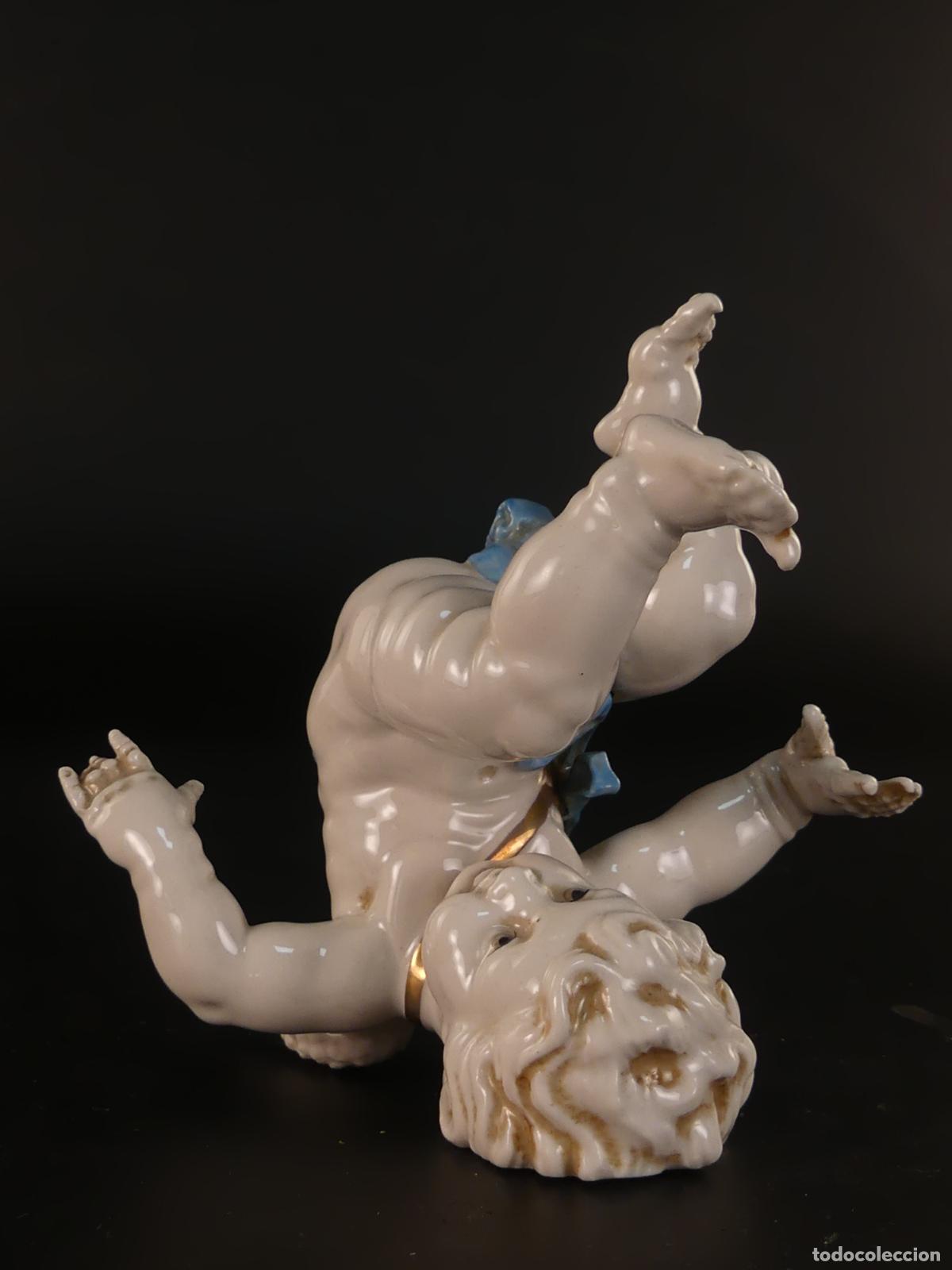 Oggetti Antichi: FIGURA DE ANGEL ANGELITO DE PORCELANA DE ALGORA