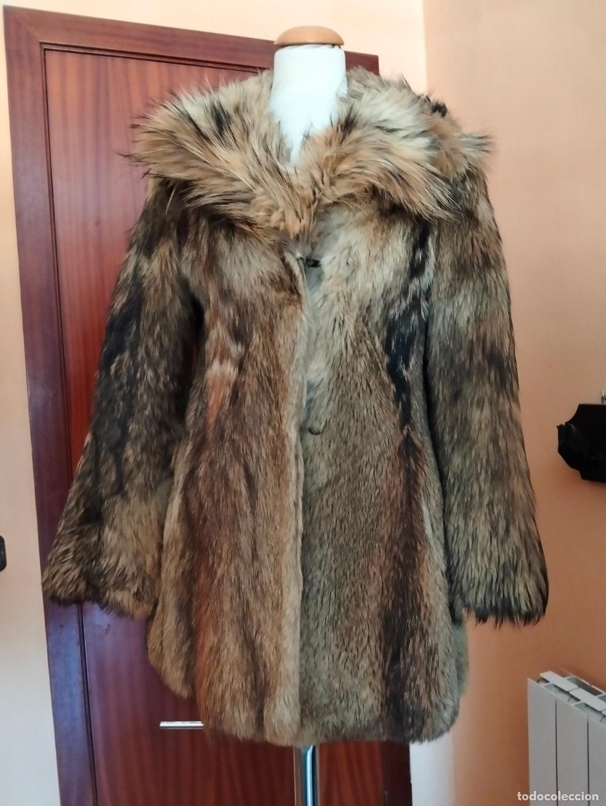 Antiguidades: Abrigo de piel marr&oacute;n pieles zorro rojo o similar vintage chaquet&oacute;n pelo invierno antiguo a&ntilde;os 60-70