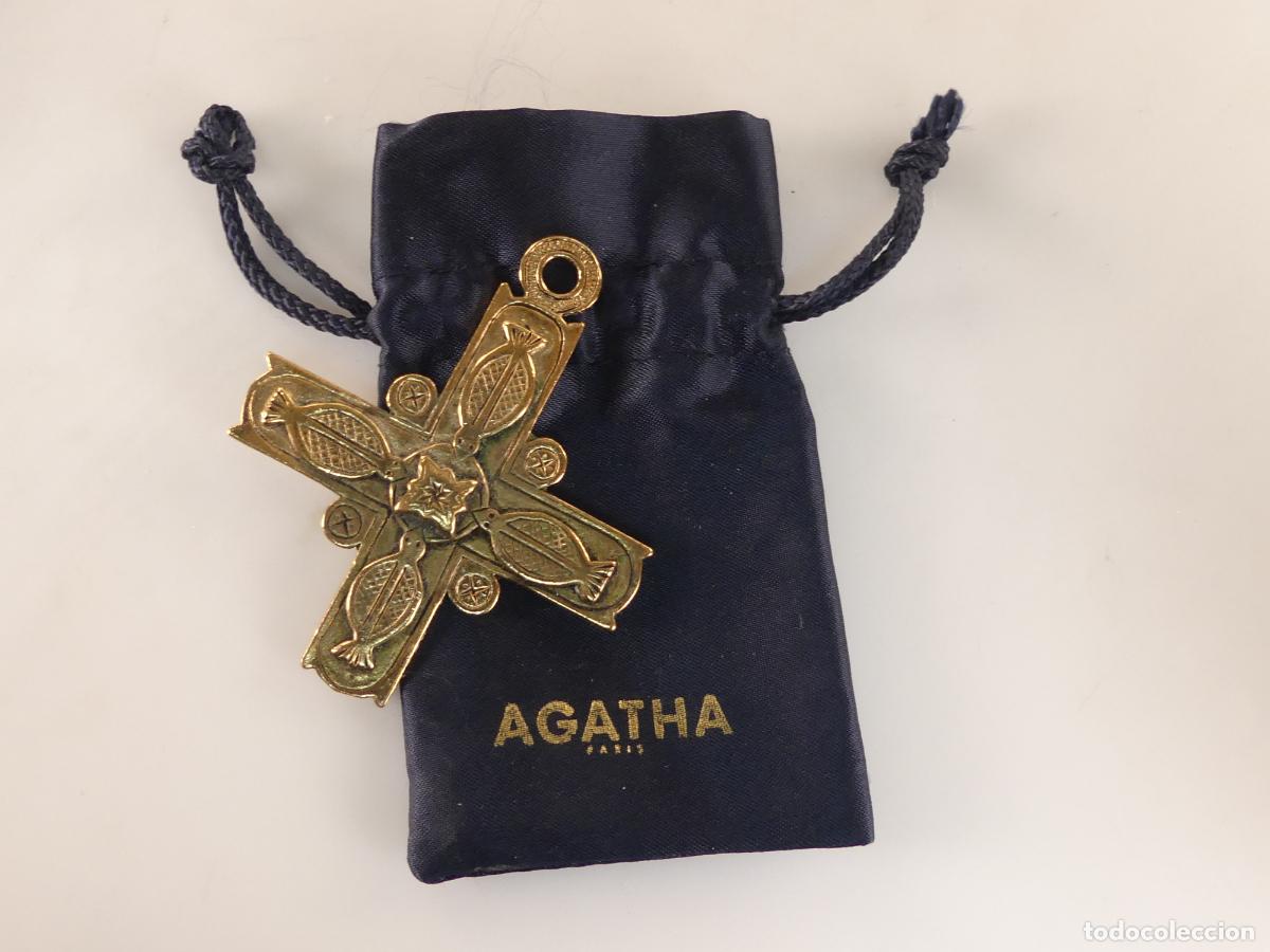 Antig&uuml;edades: CRUCIFIJO COLGANTE DORADO AGATHA