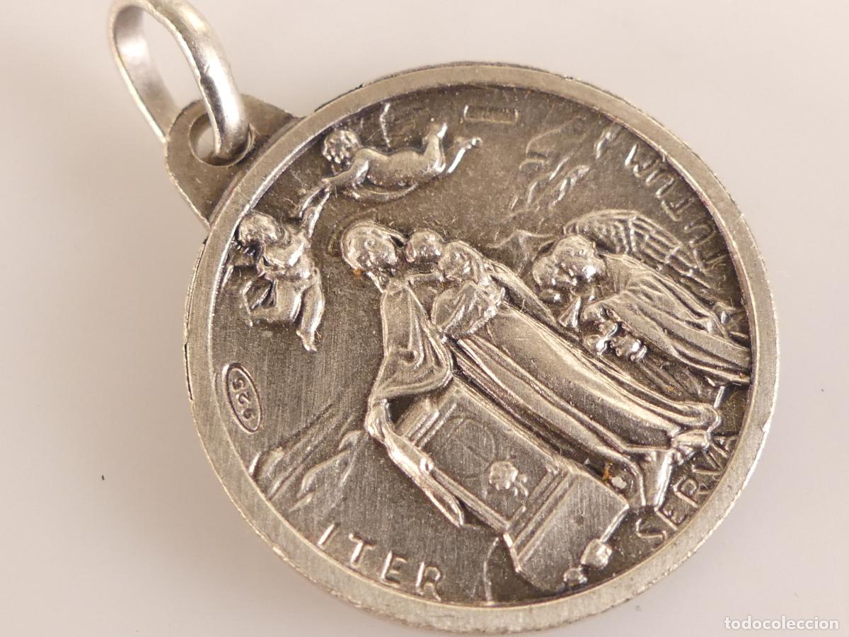 Antiquit&eacute;s: MEDALLA RELIGIOSA JOSE MARIA ESCRIVA HECHA DE PLATA ANTIGUA