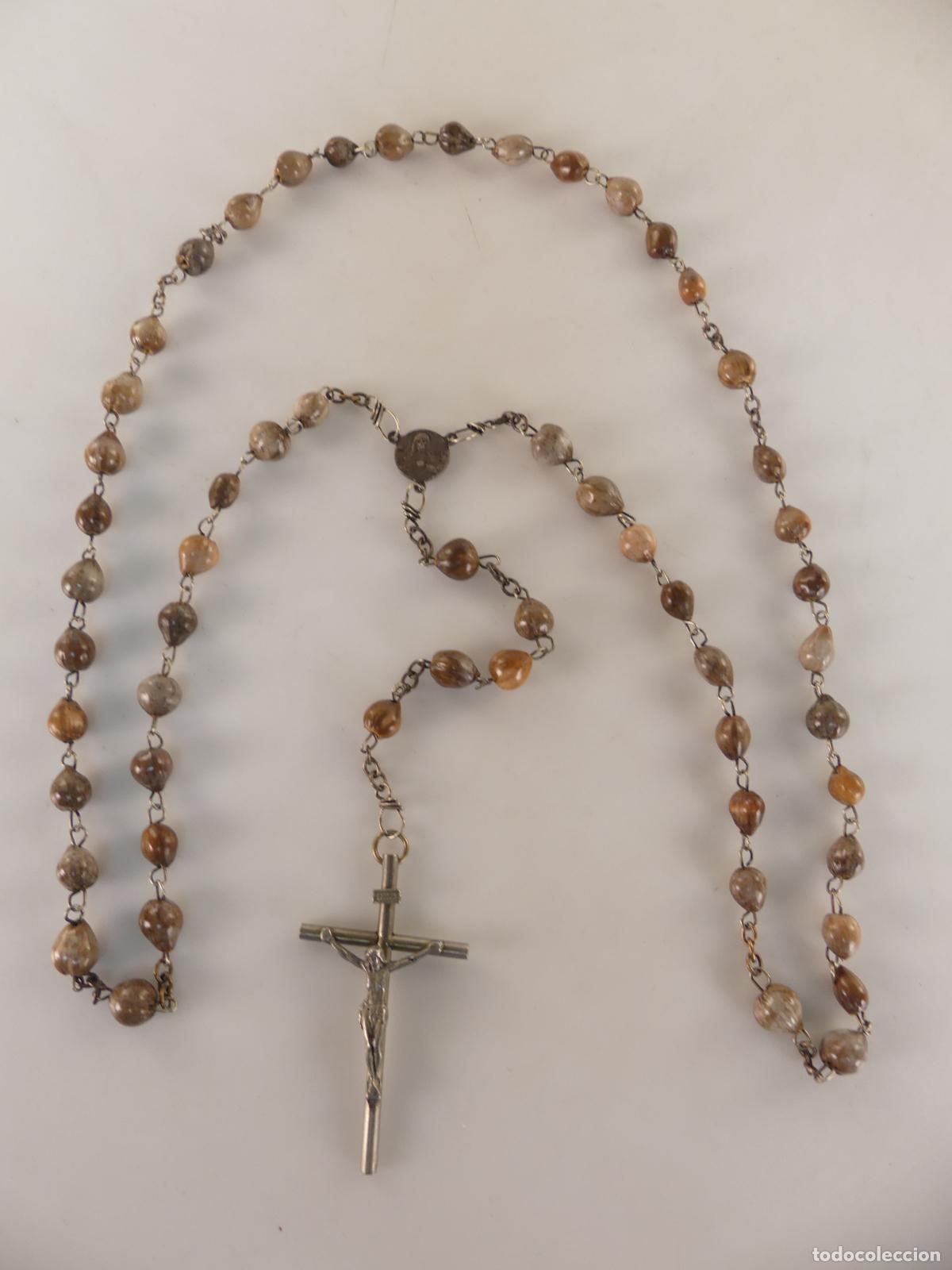 Antiques: Maravilloso Rosario Precioso Objeto Religioso Excelente Detallado