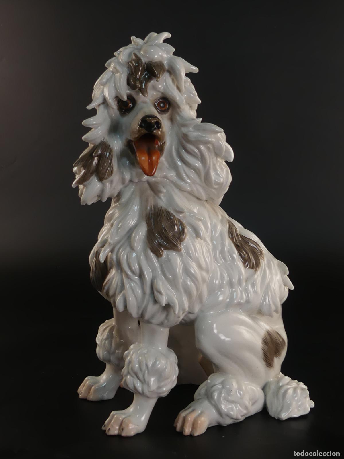 Antiquit&auml;ten: FIGURA DE PERRO DE PORCELANA DE ALGORA