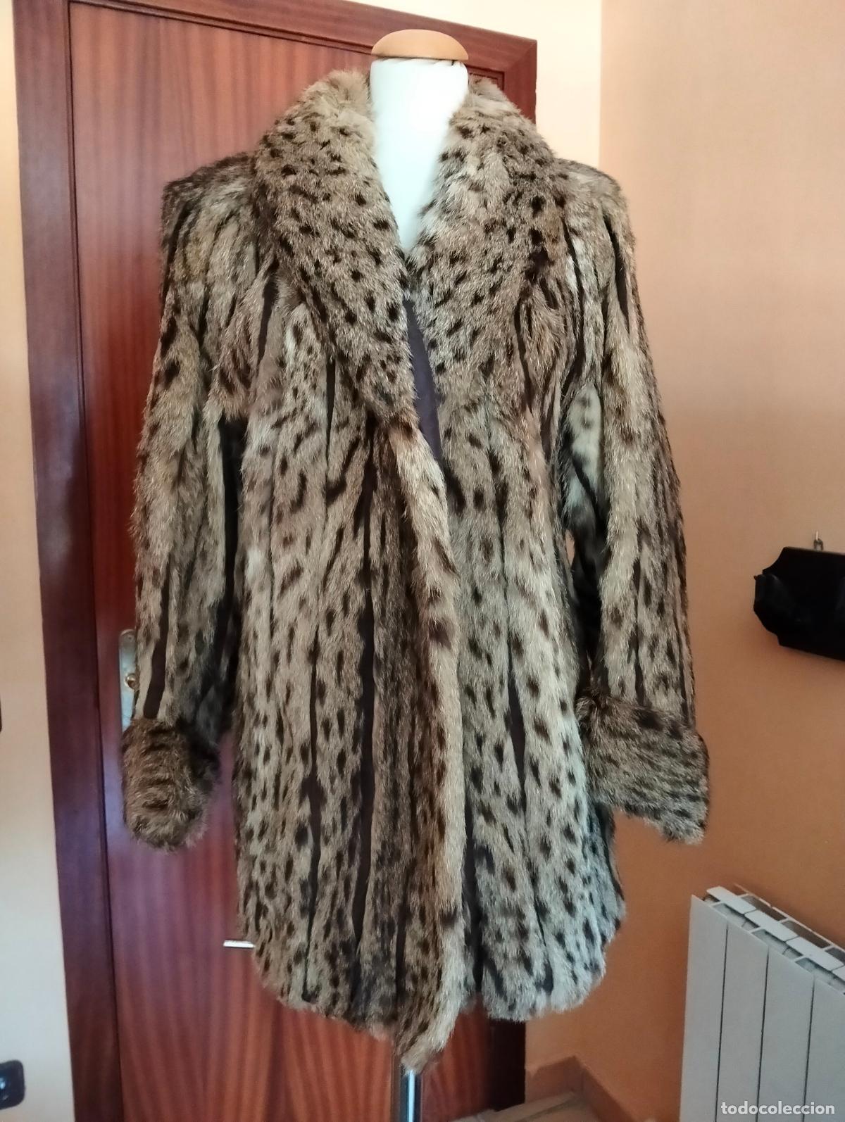 Antiguidades: Abrigo de piel a topos pieles gineta leopardo vintage chaquet&oacute;n pelo invierno antiguo a&ntilde;os 60-70