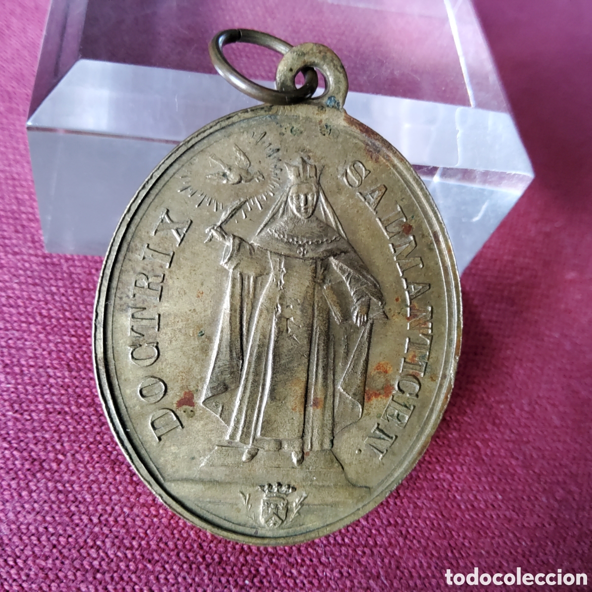 Antig&uuml;edades: ANTIGUA MEDALLA DE BRONCE DE Sto. TORIBIO DE LIEBANA Y EN EL REVERSO, LA CRUZ Y ECCE LIGNUN VITAE