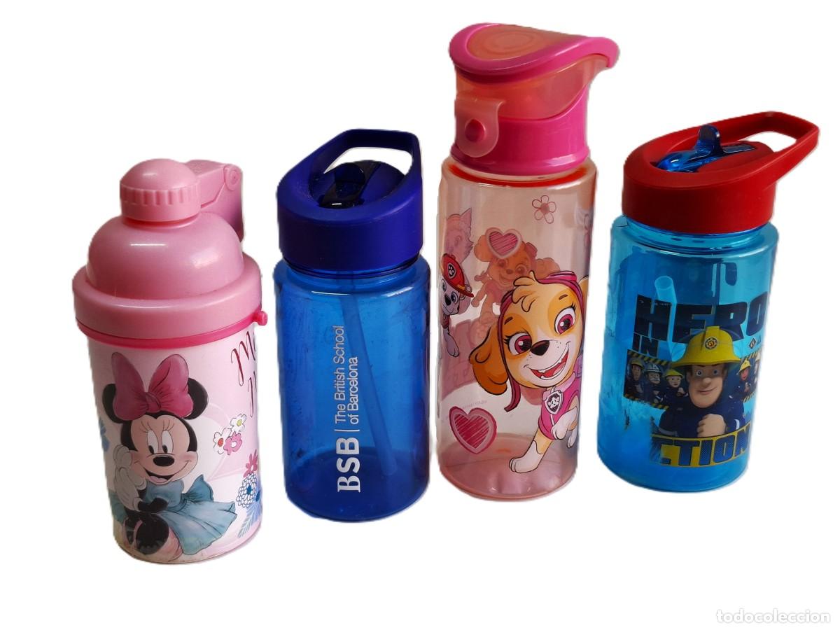 Antiquit&auml;ten: 4 VASOS PARA NI&Ntilde;OS DE MOCHILA PARA LA ESCUELA O VIJE DE 15 A 21.CM ALTO