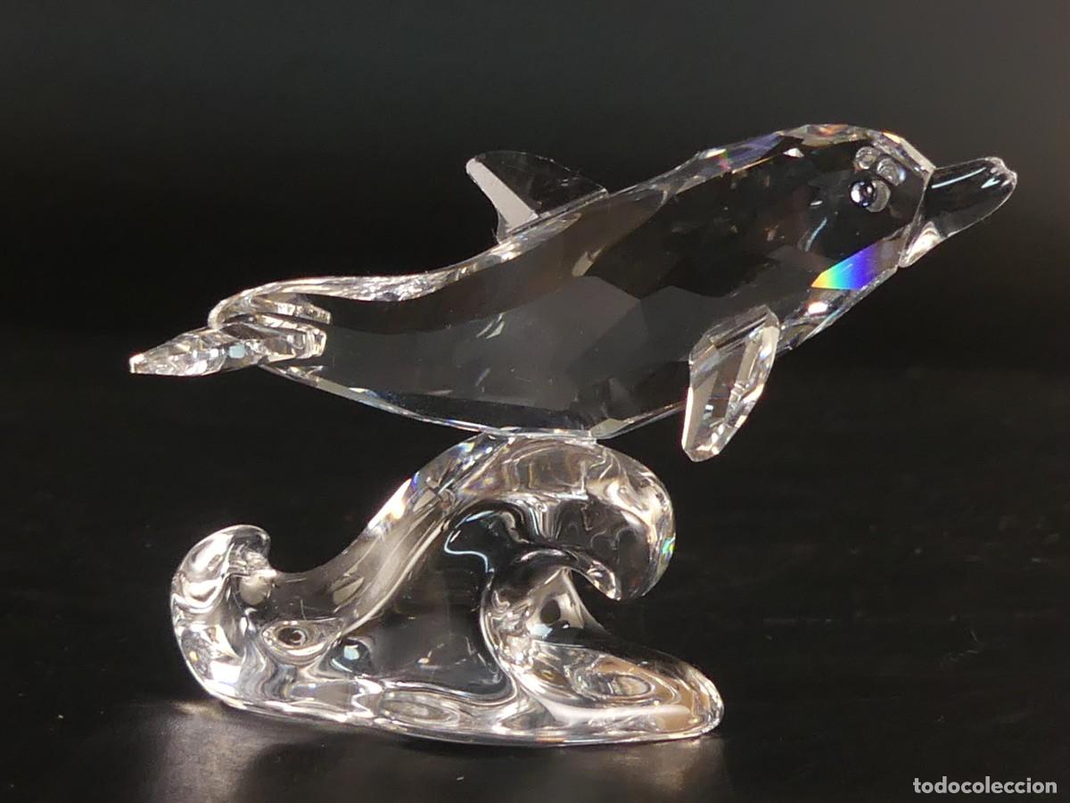 Antiques: PRECIOSA FIGURA DE CRISTAL DE UN DELFIN DE SWAROVSKI