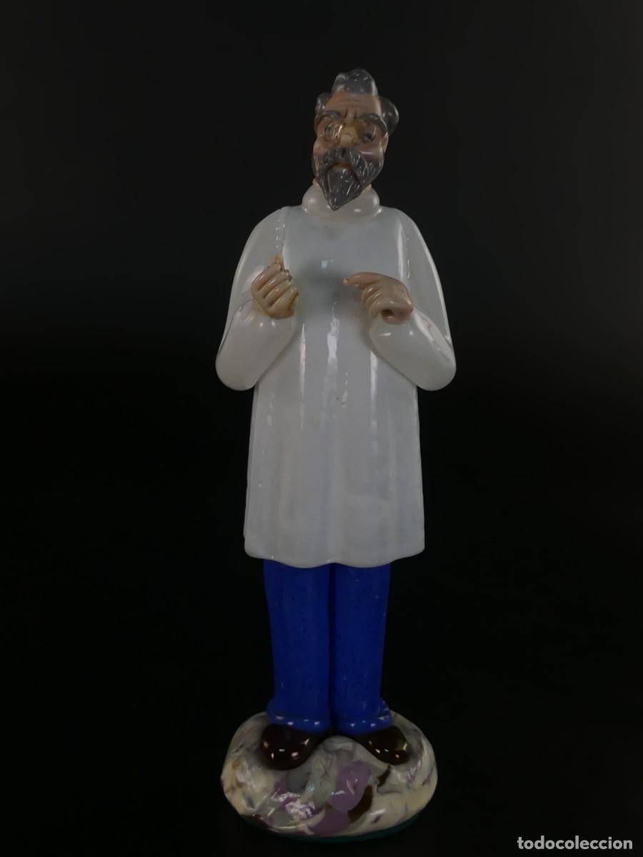 Antig&uuml;edades: FIGURA DE UN MEDICO DE CRISTAL DE MURANO OBJETO DE COLECCION