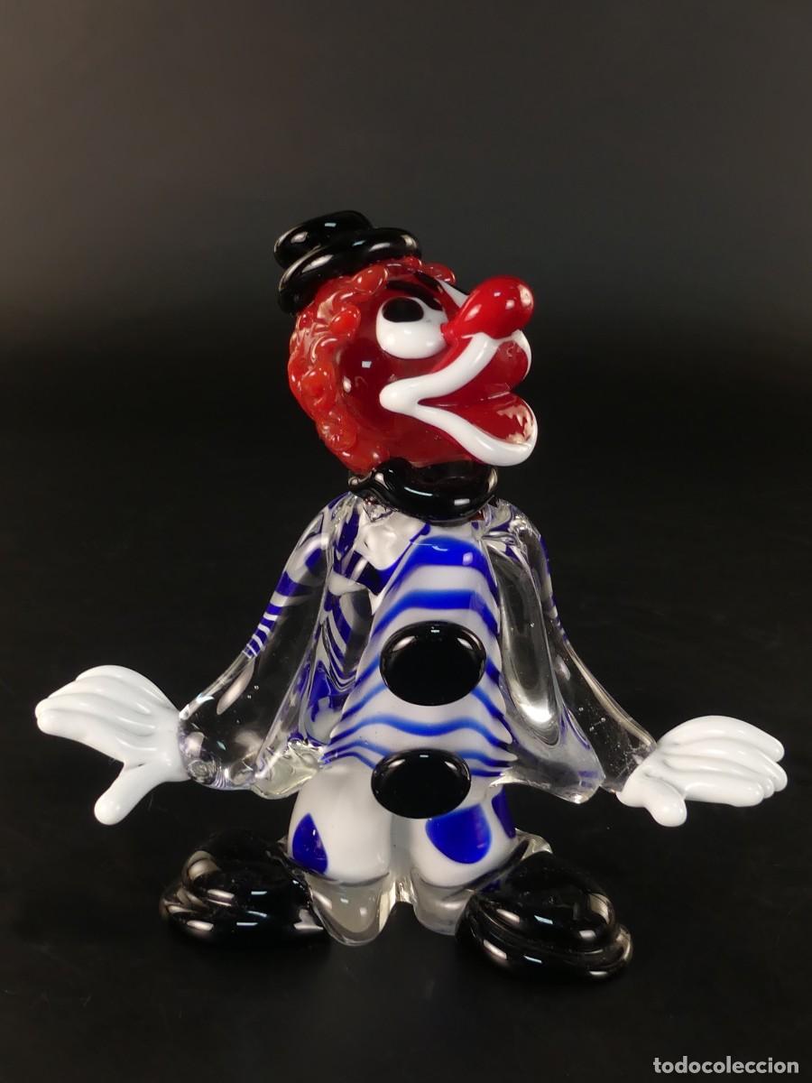 Antig&uuml;edades: FIGURA DE UN PAYASO DE CRISTAL DE MURANO OBJETO DE COLECCION