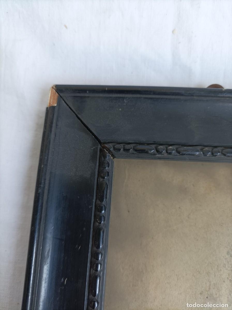 Antig&uuml;edades: ANTIGUO MARCO EN MADERA EBONIZADA. - Foto 2