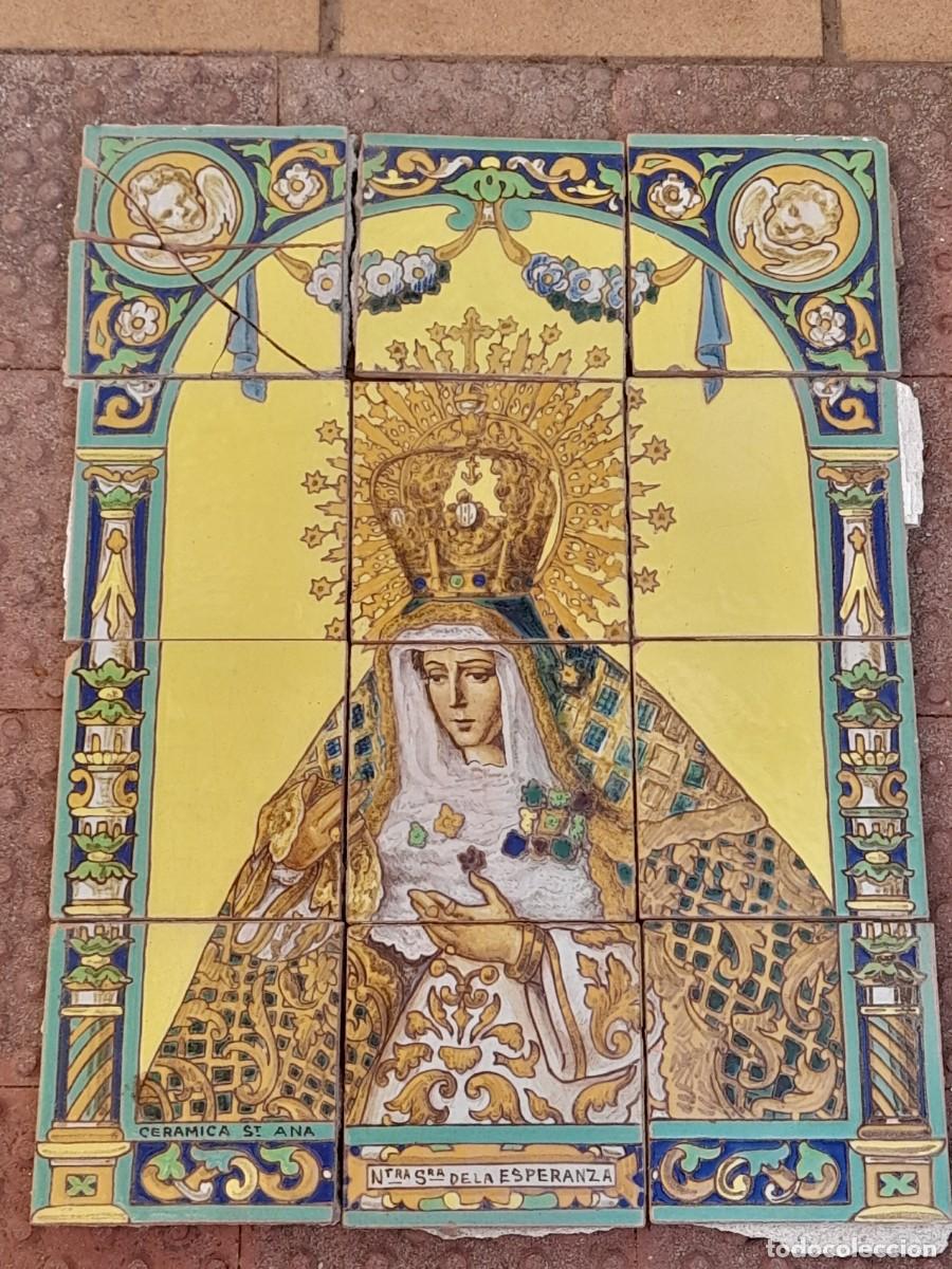 Antiguidades: Retablo Ntra. Sra. de la Esperanza. Cer&aacute;mica Sta Ana, Triana.