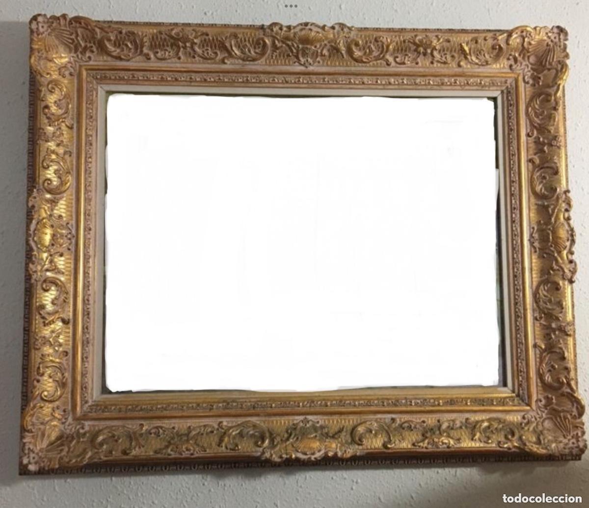 Antig&uuml;edades: Espectacular marco dorado antiguo para cuadro pintura oleo