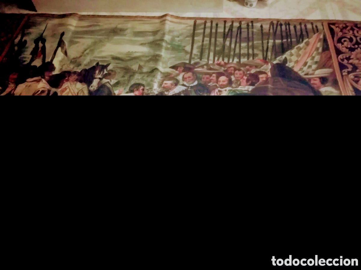 Antig&uuml;edades: Tapiz la Rendici&oacute;n de Breda, Pintado a mano - Foto 7