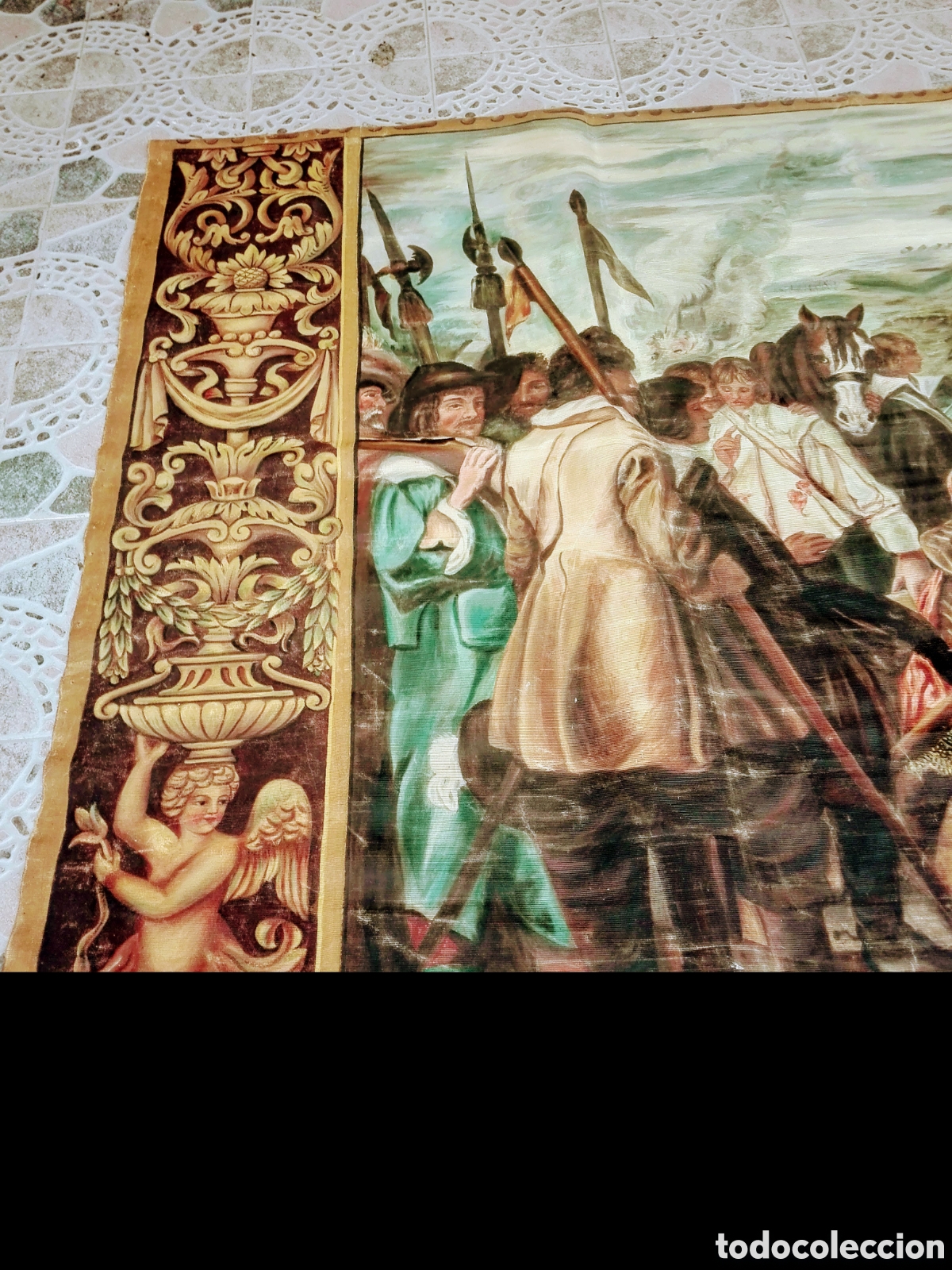Antiguidades: Tapiz la Rendici&oacute;n de Breda, Pintado a mano