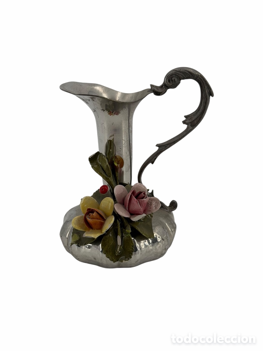Antiguidades: Jarr&oacute;n con Cer&aacute;mica Capodimonte