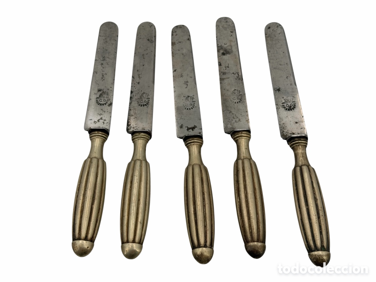 Antiques: Antiguos Cuchillos Art D&eacute;co Plateados