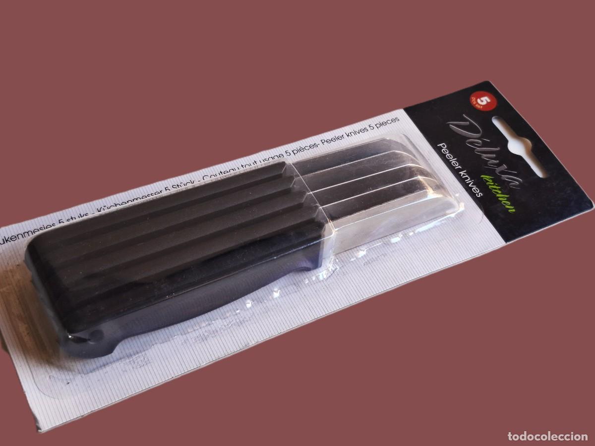 Antiquit&auml;ten: BLISTER CON SET DE 5 CUCHILLOS PEQUE&Ntilde;OS IDEALES PARA PELAR - 16.CM LARGO