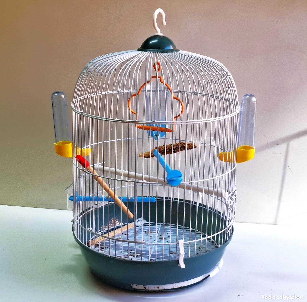 Antiquit&eacute;s: JAULA PARA CANARIOS O PERICOS - 50.CM ALTO X 34.CM DIAMETRO