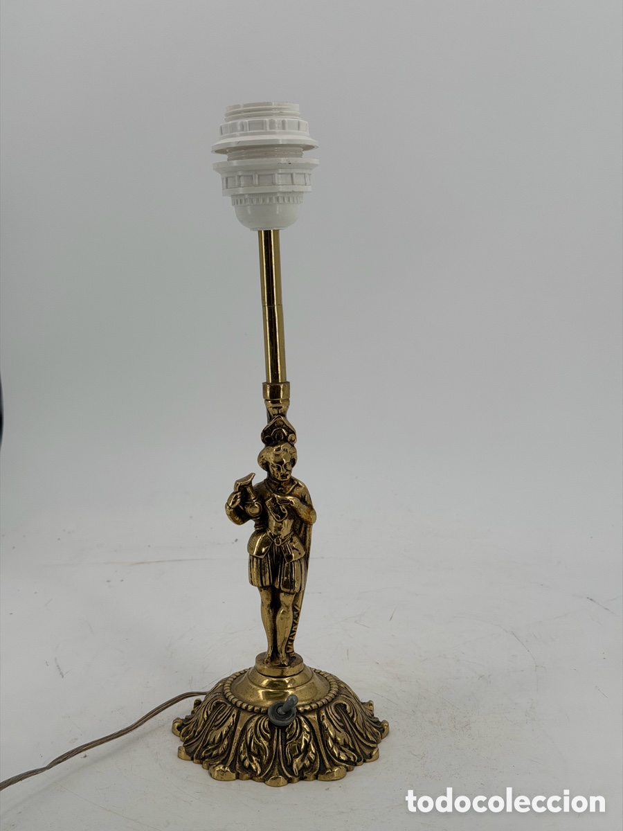 Antig&uuml;edades: Antigua L&aacute;mpara de Bronce - Foto 2
