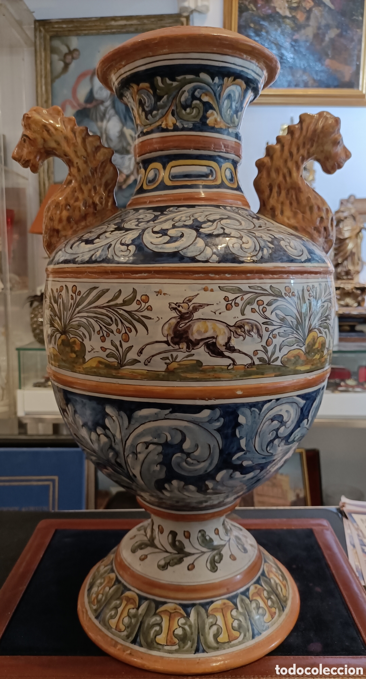 Antig&uuml;edades: Jarr&oacute;n de Talavera de Niveiro.