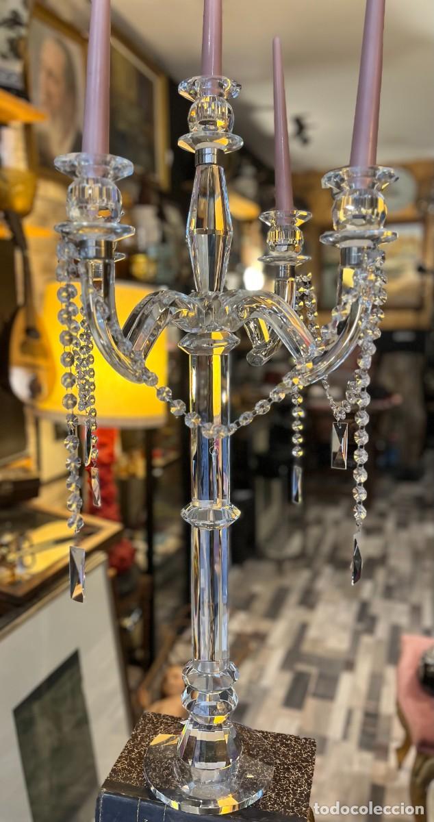 Antig&uuml;edades: GRAN CANDELABRO DE CRISTAL DE BOHEMIA CINCO BRAZOS 80 CM SIGLO XX