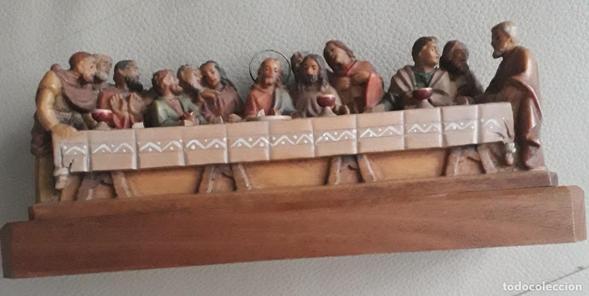 Oggetti Antichi: Miniatura Santa cena. Policromada de A. Balmer. Switzerland.