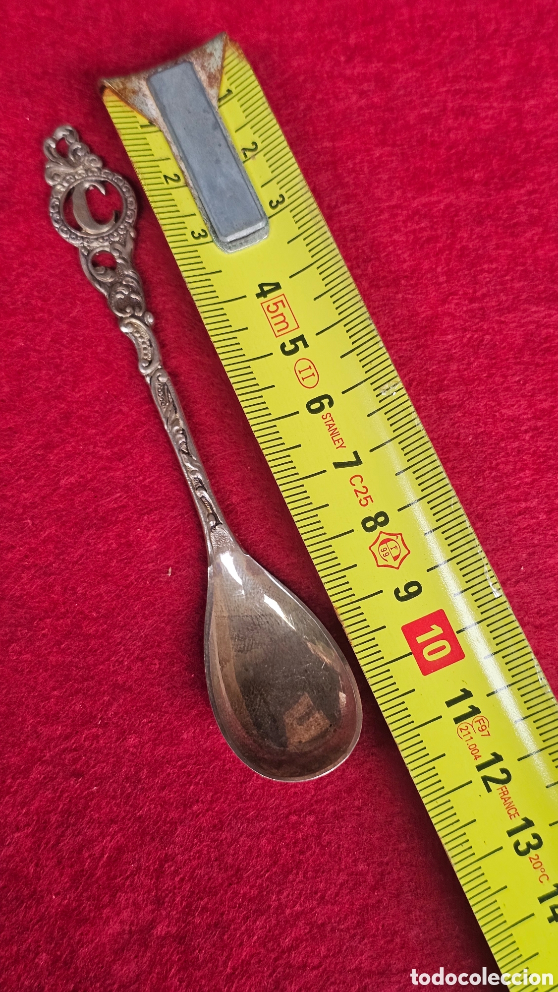 Antig&uuml;edades: Cucharilla de plata de ley contrastada - Foto 6