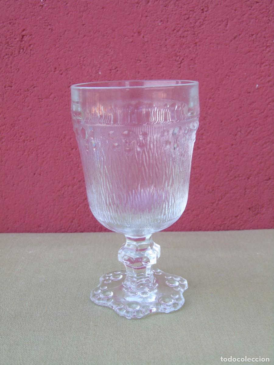 Antiques: 1 COPA DE CRISTAL ALTA, BASE POLILOBULADA. ITALIANA.