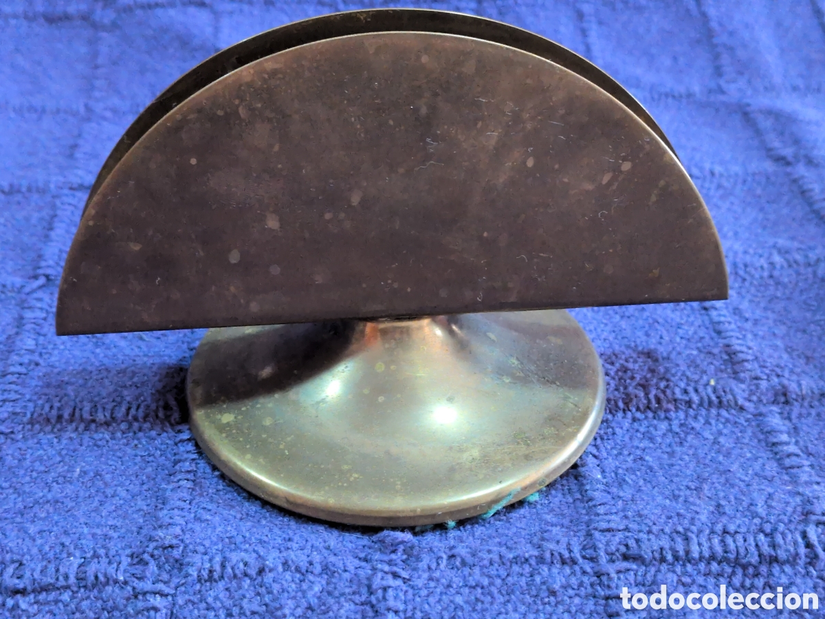 Antig&uuml;edades: Antiguo servilletero de laton o bronce - Foto 3