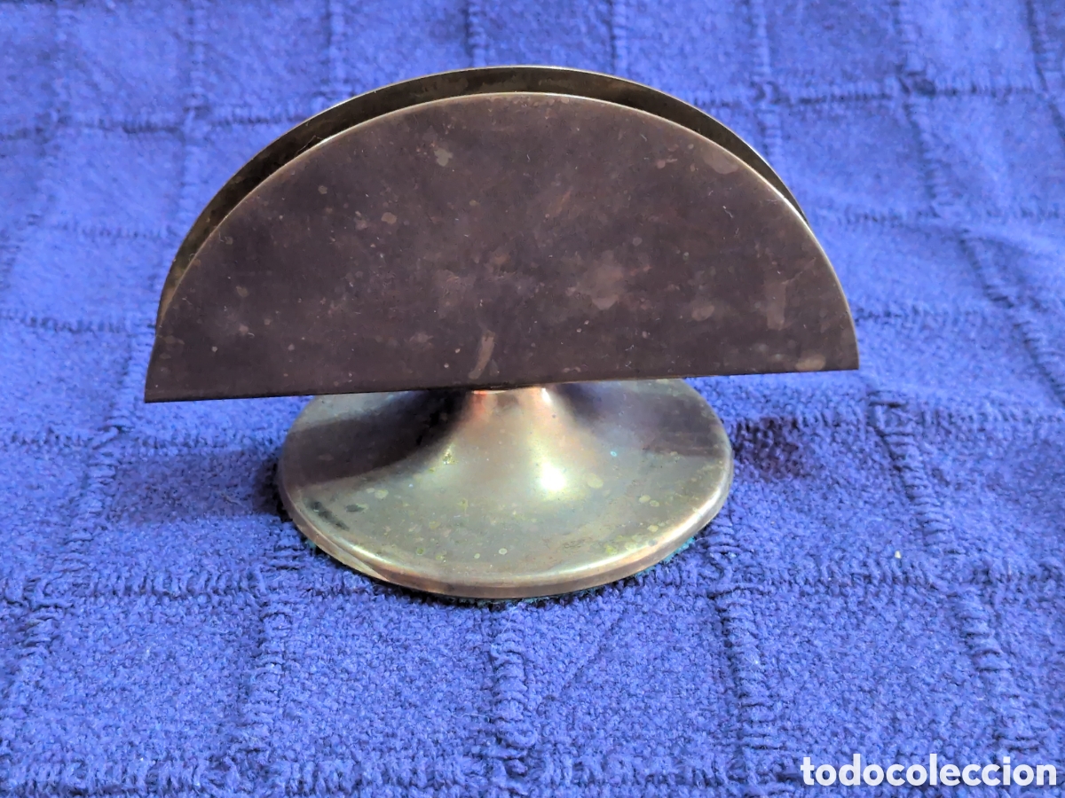 Antiques: Antiguo servilletero de laton o bronce