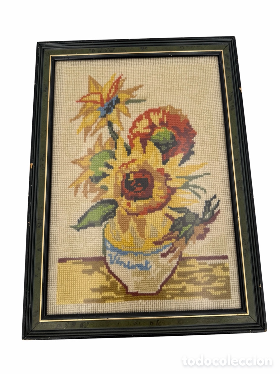 Antig&uuml;edades: Antiguo Tapiz de Girasoles - Foto 1