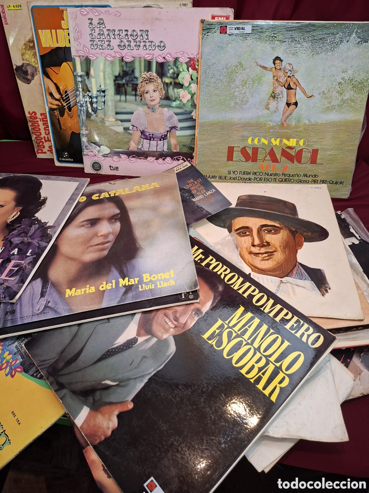 Antig&uuml;edades: Lote de discos de vinilo