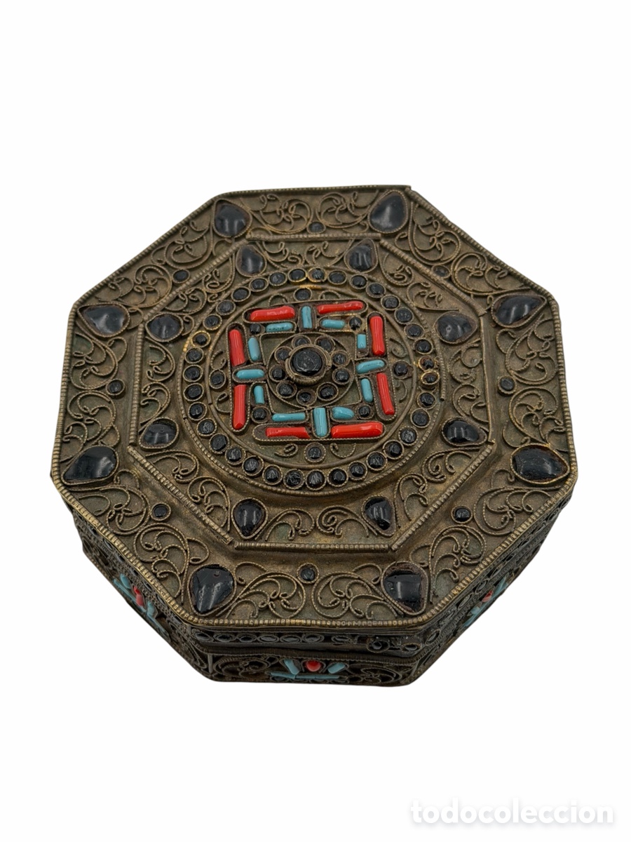 Oggetti Antichi: Antigua Caja Plateada