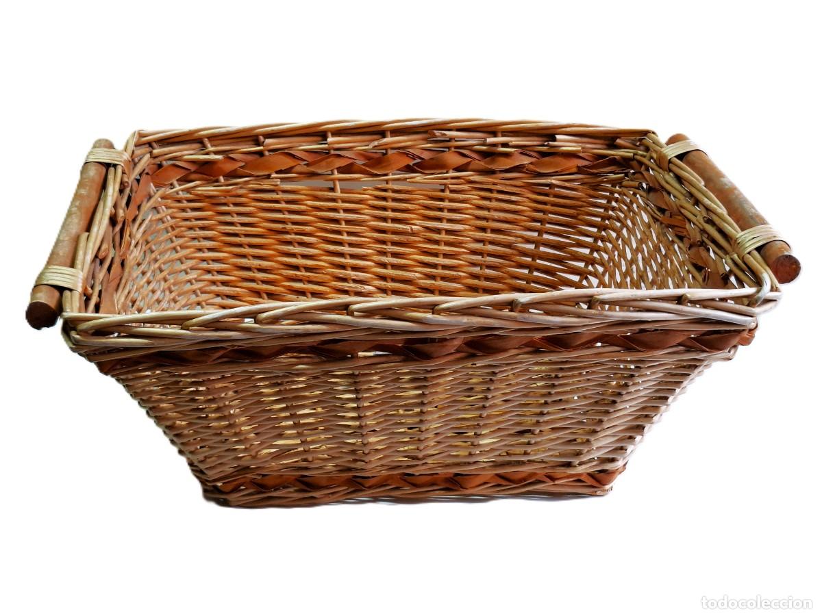 Antiques: CESTO DE MIMBRE - 58X39X25.CM