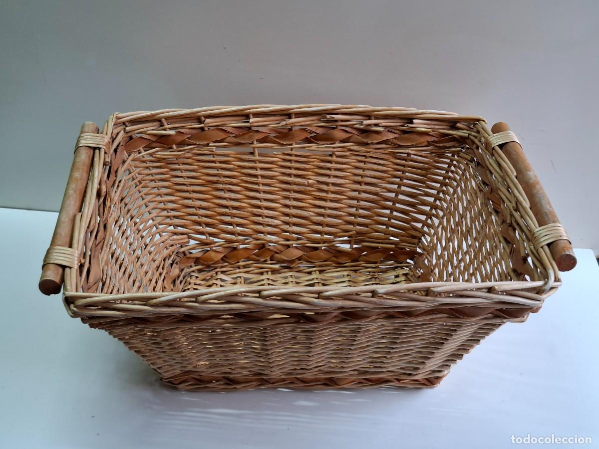 Antig&uuml;edades: CESTO DE MIMBRE - 58X39X25.CM - Foto 4