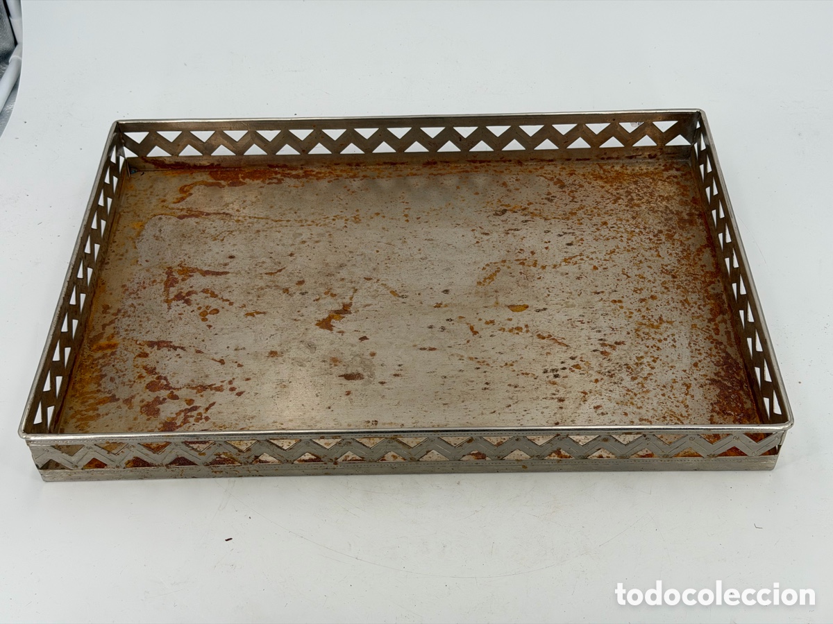 Antig&uuml;edades: Antigua Bandeja Plateada - Foto 2