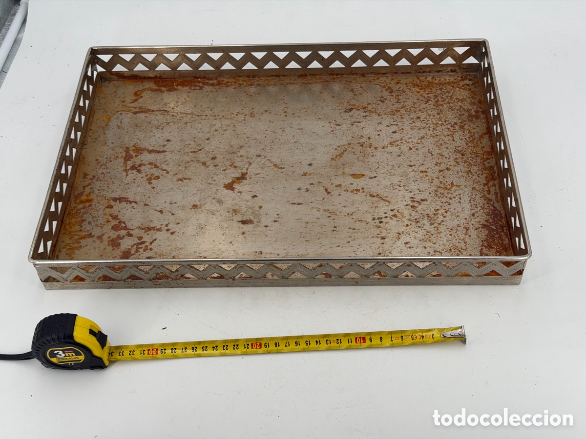 Antig&uuml;edades: Antigua Bandeja Plateada - Foto 5