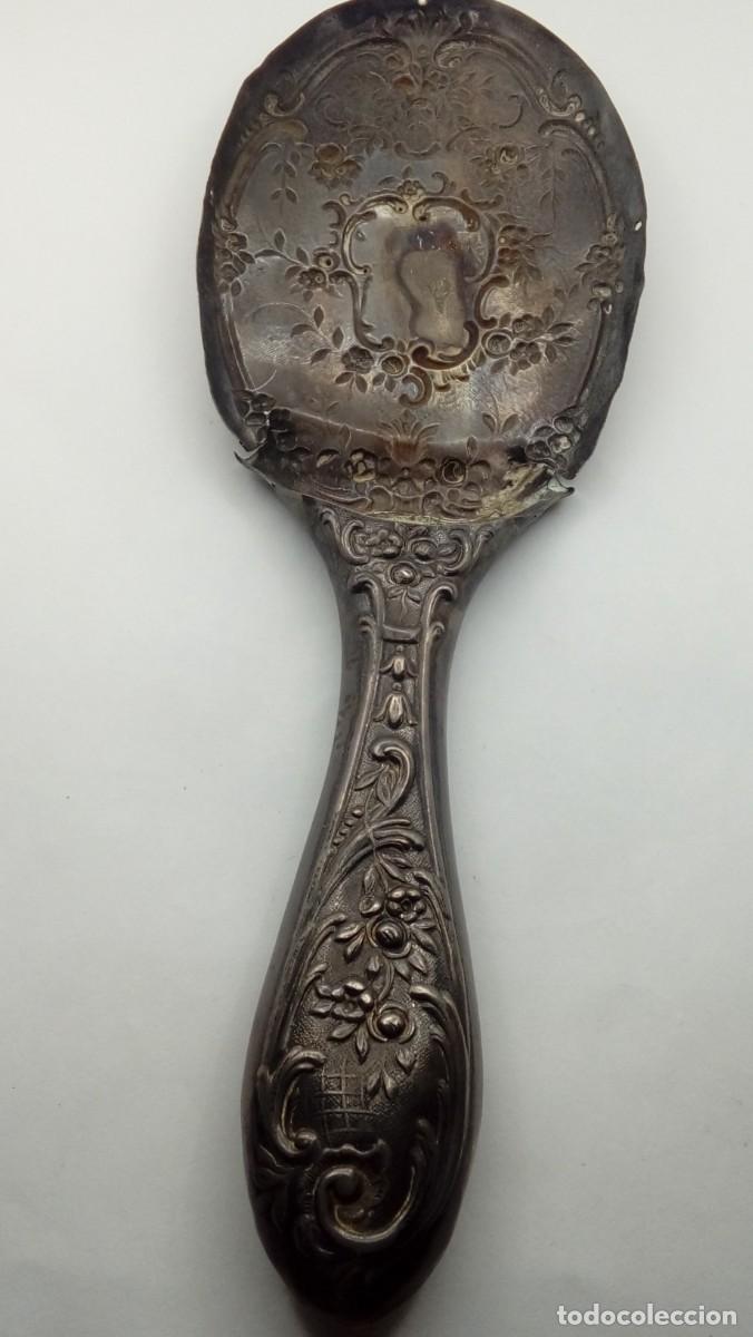 Antig&uuml;edades: ESPEJO DE PLATA SIN CRISTAL - Foto 2