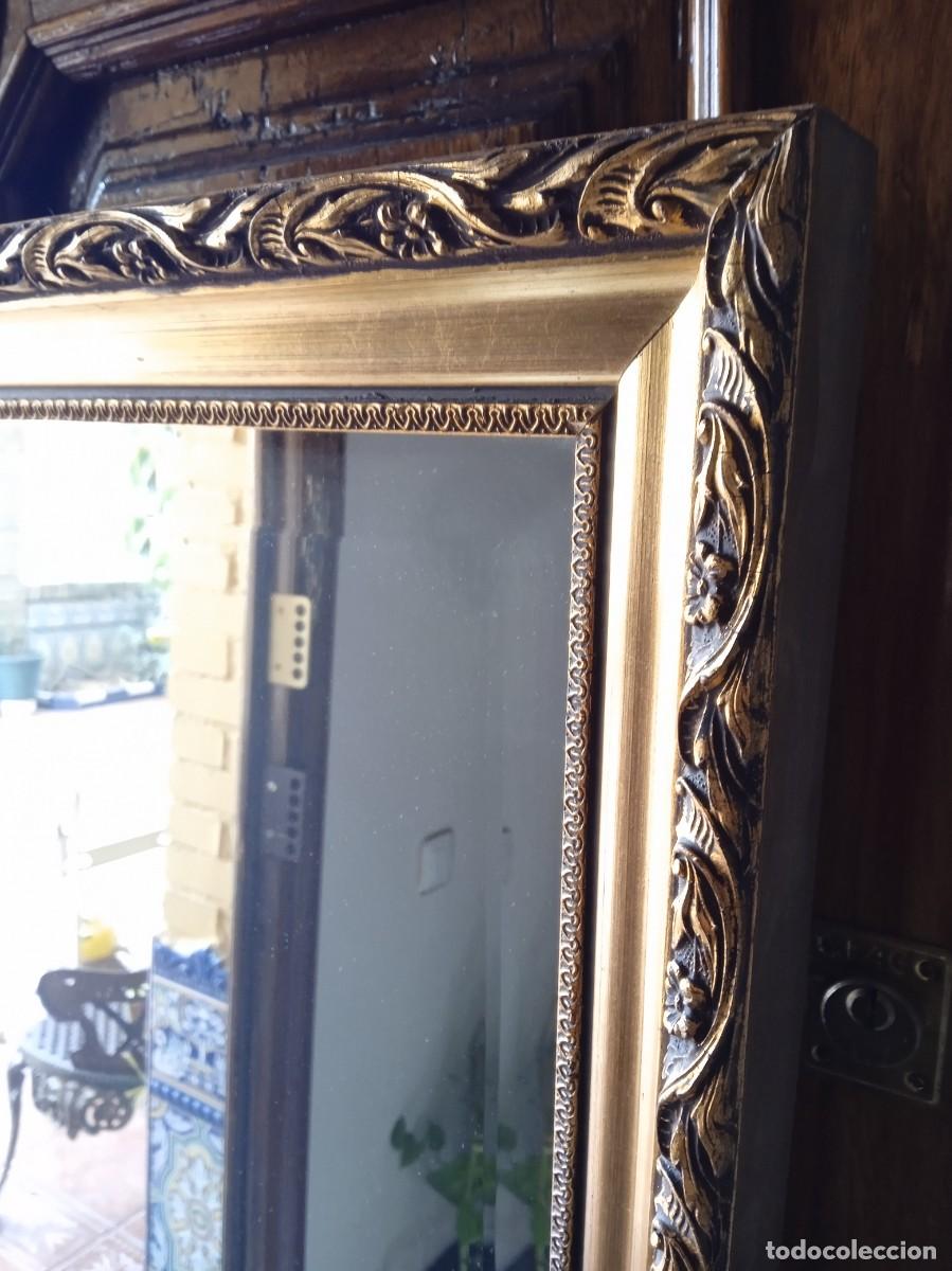 Antig&uuml;edades: Espejo grande marco dorado de madera - Foto 3