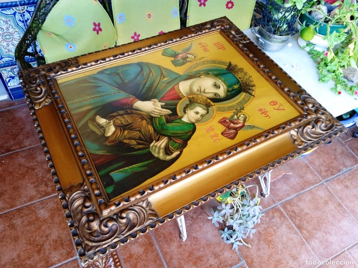 Antig&uuml;edades: Cuadro antiguo religioso Perpetuo Socorro - Foto 2