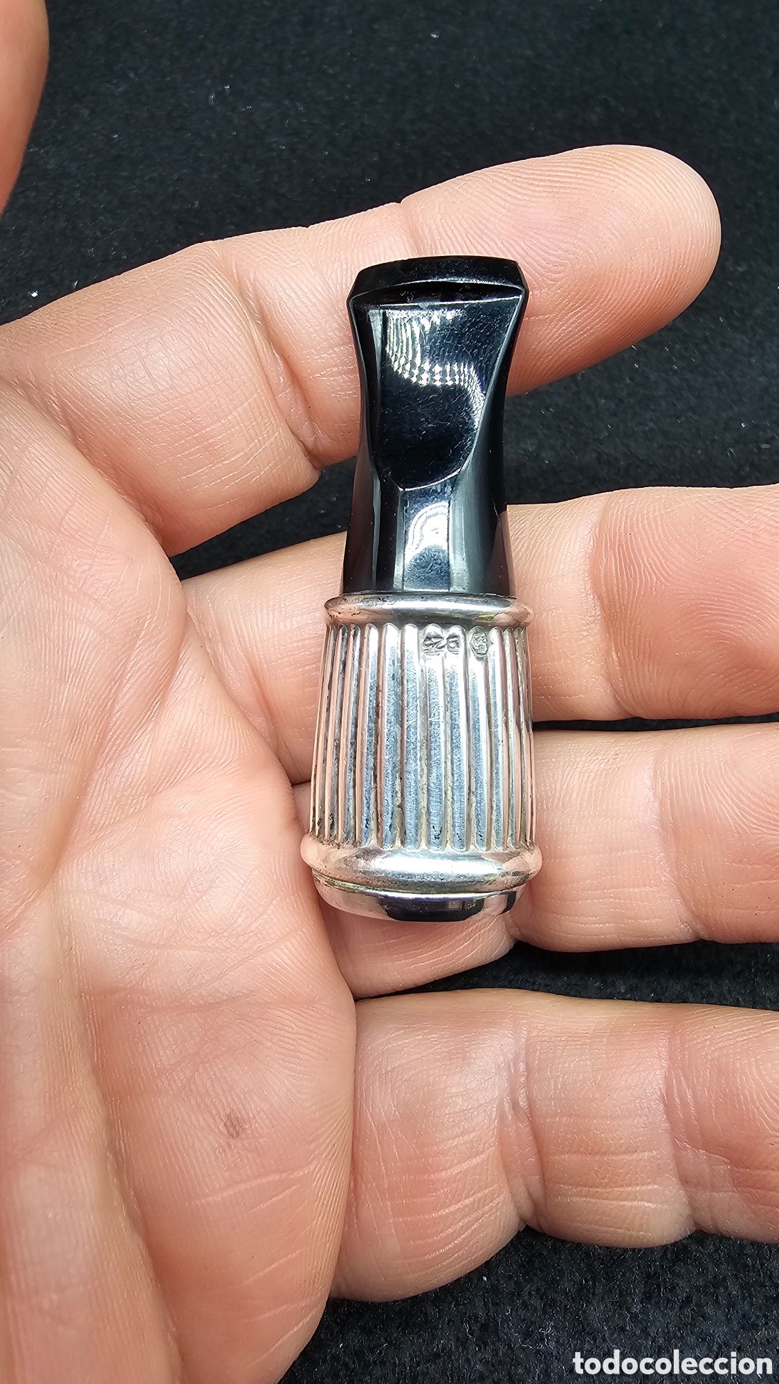 Oggetti Antichi: Boquilla de plata de ley contrastada para puros