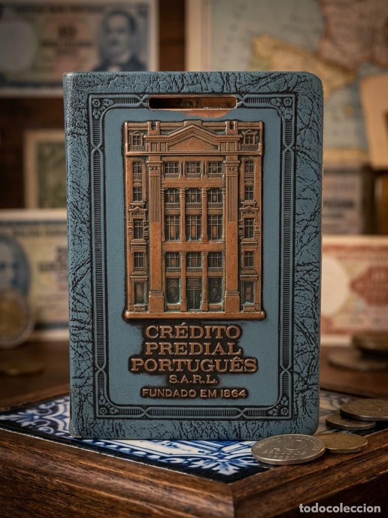 Antig&uuml;edades: Hucha banco portugu&eacute;s 1864 &bull; cobre y bronce &bull; a&ntilde;os 60