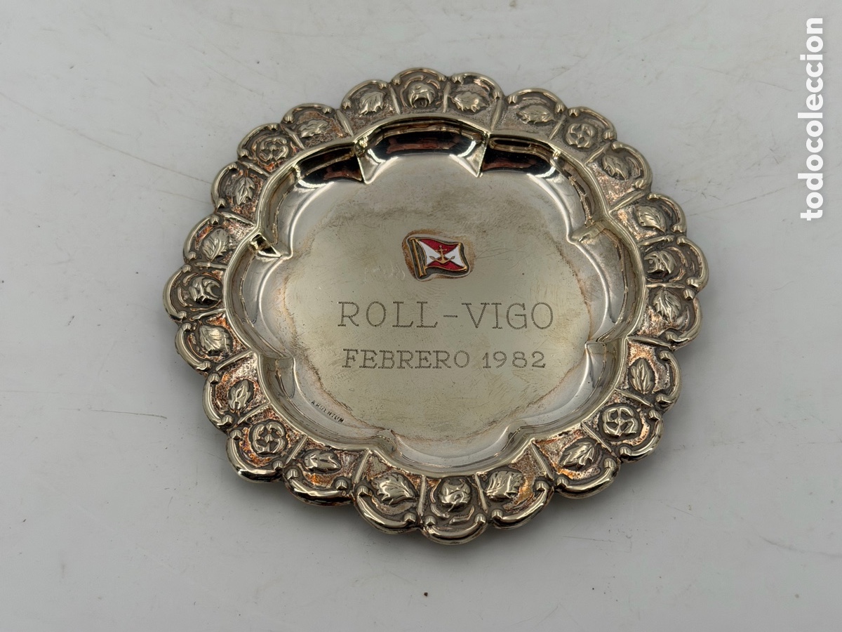 Antig&uuml;edades: Bandeja Plateada Vigo - Foto 2